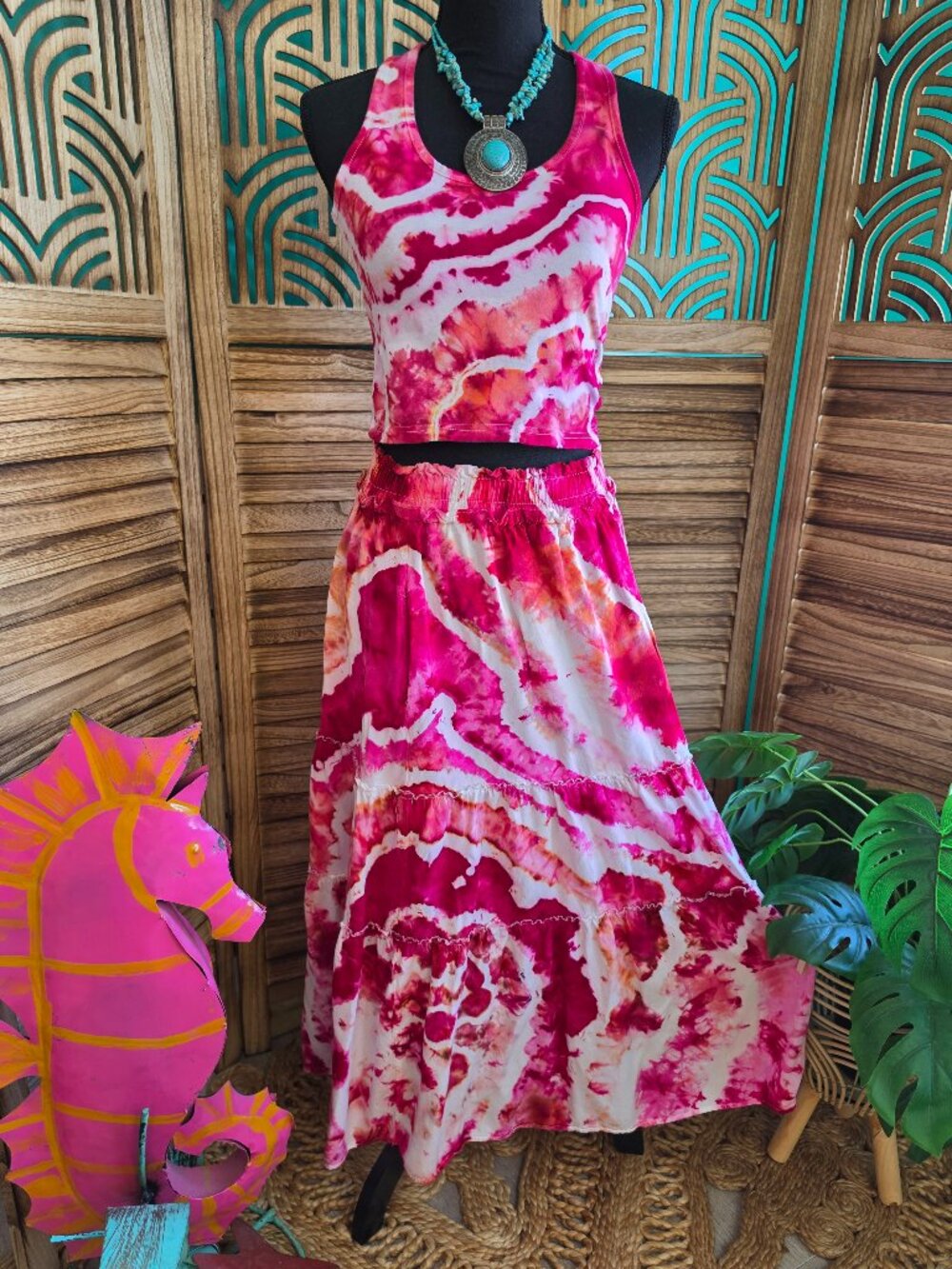 Boho Two-Piece Skirt Set